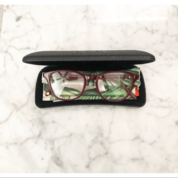 NWT Garrett Leight Vienna Glasses in Burgundy - Picture 2 of 6